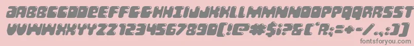 Bubblebuttexpandital Font – Gray Fonts on Pink Background