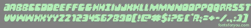 Bubblebuttexpandital Font – Green Fonts on Gray Background