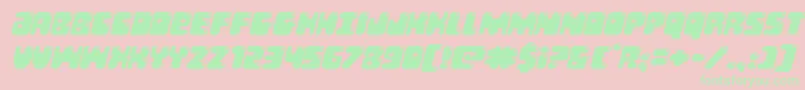 Bubblebuttexpandital Font – Green Fonts on Pink Background