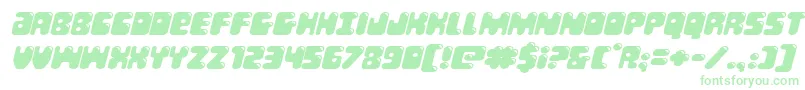 Bubblebuttexpandital Font – Green Fonts on White Background