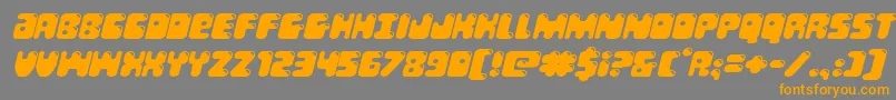 Bubblebuttexpandital Font – Orange Fonts on Gray Background