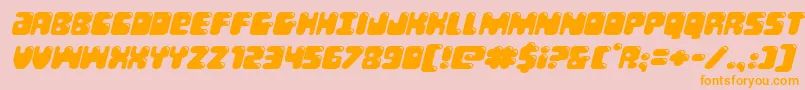 Bubblebuttexpandital Font – Orange Fonts on Pink Background