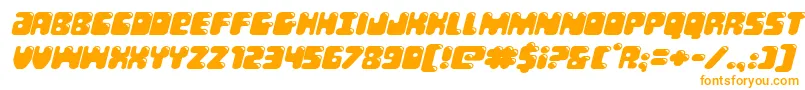 Bubblebuttexpandital Font – Orange Fonts on White Background