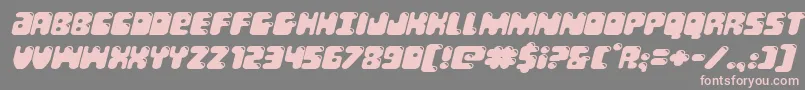 Bubblebuttexpandital Font – Pink Fonts on Gray Background