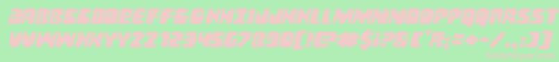 Bubblebuttexpandital Font – Pink Fonts on Green Background