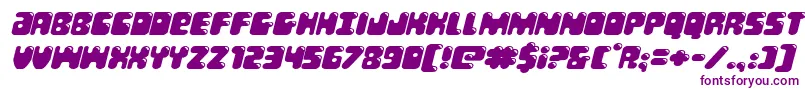 Bubblebuttexpandital Font – Purple Fonts on White Background