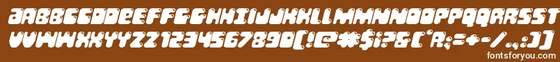 Bubblebuttexpandital Font – White Fonts on Brown Background