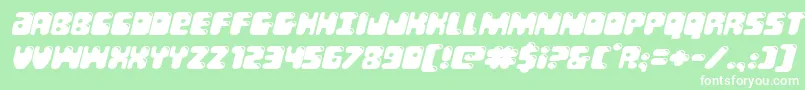 Bubblebuttexpandital Font – White Fonts on Green Background