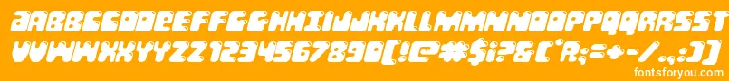 Bubblebuttexpandital Font – White Fonts on Orange Background