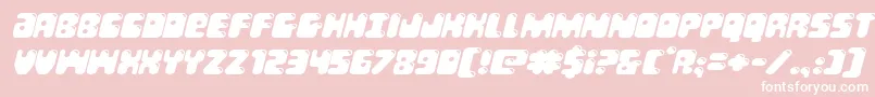 Bubblebuttexpandital Font – White Fonts on Pink Background