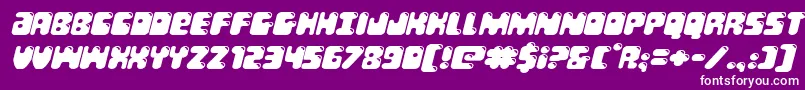 Bubblebuttexpandital Font – White Fonts on Purple Background