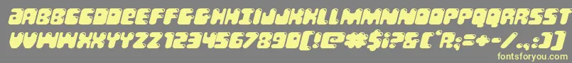 Bubblebuttexpandital Font – Yellow Fonts on Gray Background