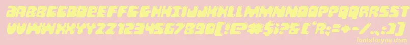 Bubblebuttexpandital Font – Yellow Fonts on Pink Background