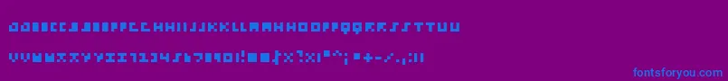 EmpPix Font – Blue Fonts on Purple Background