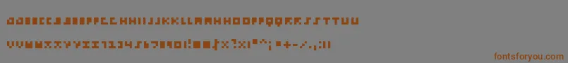 EmpPix Font – Brown Fonts on Gray Background