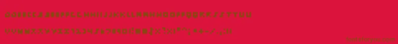 EmpPix Font – Brown Fonts on Red Background