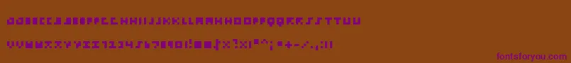 Шрифт EmpPix – фиолетовые шрифты на коричневом фоне