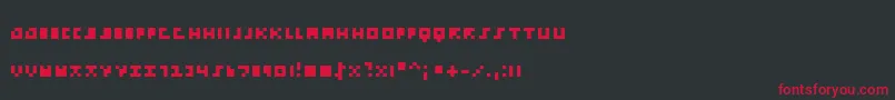 Шрифт EmpPix – красные шрифты на чёрном фоне