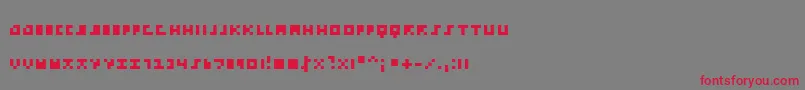 EmpPix Font – Red Fonts on Gray Background