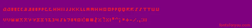 EmpPix Font – Red Fonts on Purple Background