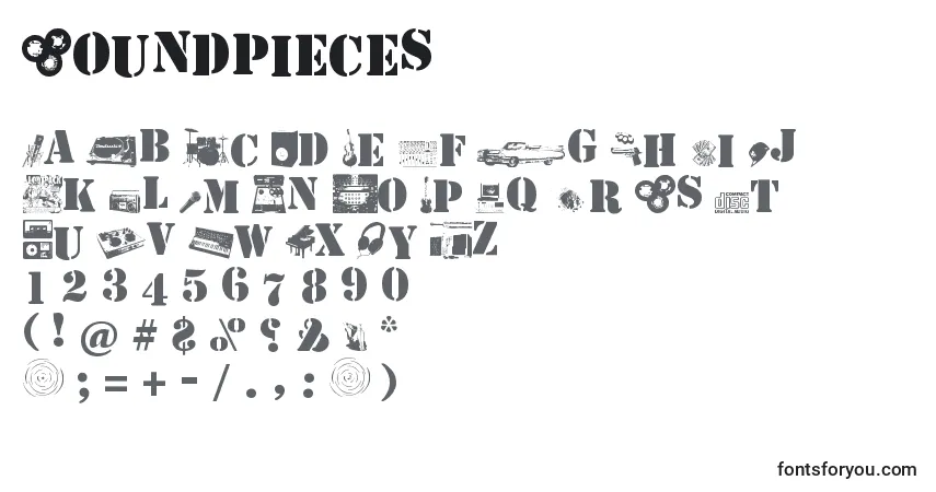 Soundpieces Font – alphabet, numbers, special characters