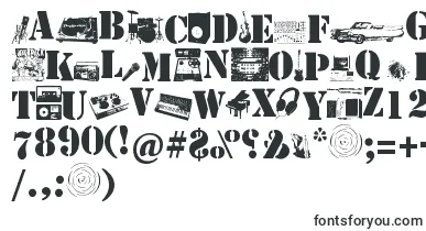 Soundpieces font – stencil Fonts