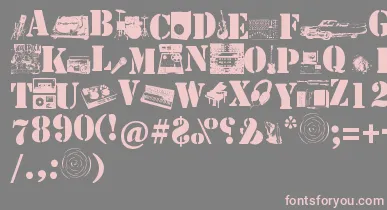 Soundpieces font – Pink Fonts On Gray Background