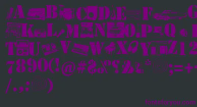 Soundpieces font – Purple Fonts On Black Background