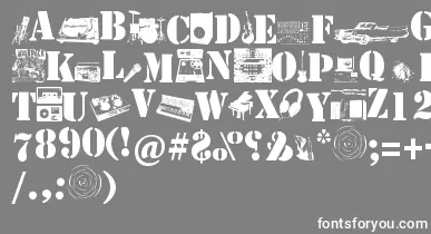 Soundpieces font – White Fonts On Gray Background