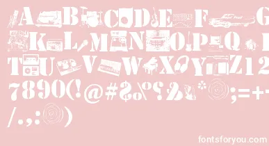 Soundpieces font – White Fonts On Pink Background