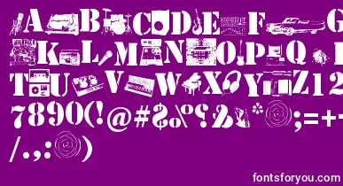 Soundpieces font – White Fonts On Purple Background