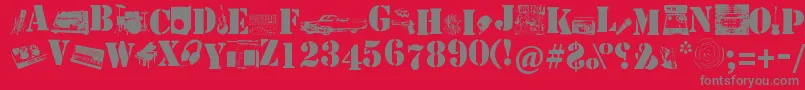 Soundpieces Font – Gray Fonts on Red Background
