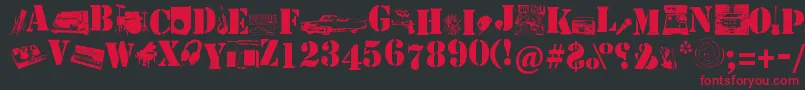 Soundpieces Font – Red Fonts on Black Background