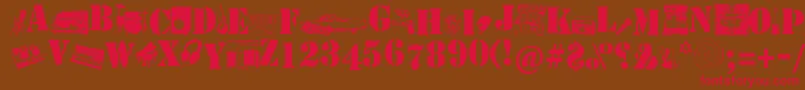 Soundpieces Font – Red Fonts on Brown Background