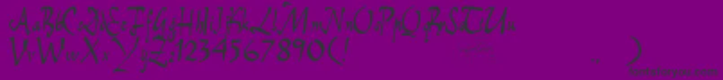 Police EBrantscript – polices noires sur fond violet