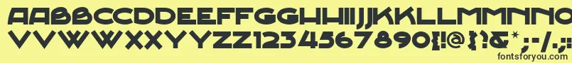 JunebugstompnfExtrabold Font – Black Fonts on Yellow Background