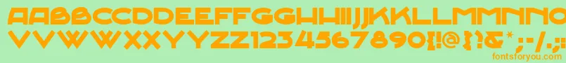 JunebugstompnfExtrabold Font – Orange Fonts on Green Background