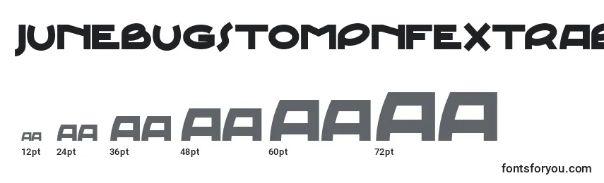 JunebugstompnfExtrabold Font Sizes
