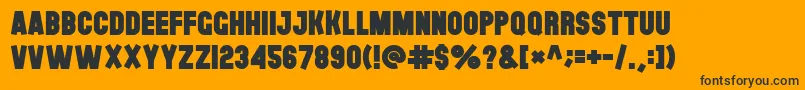 Theblackfont Font – Black Fonts on Orange Background