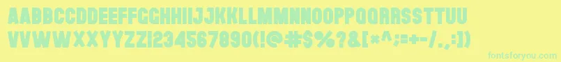Theblackfont Font – Green Fonts on Yellow Background