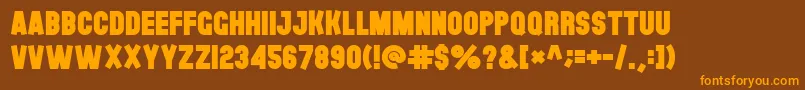 Theblackfont Font – Orange Fonts on Brown Background