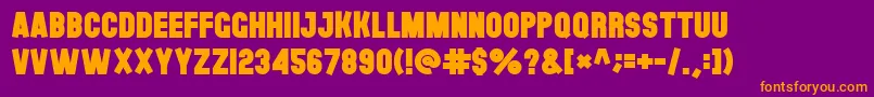Theblackfont Font – Orange Fonts on Purple Background