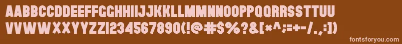 Theblackfont-Schriftart – Rosa Schriften auf braunem Hintergrund
