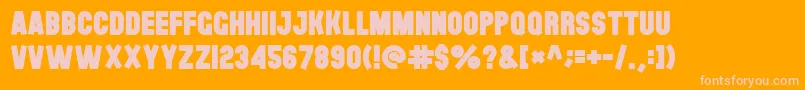 Theblackfont Font – Pink Fonts on Orange Background