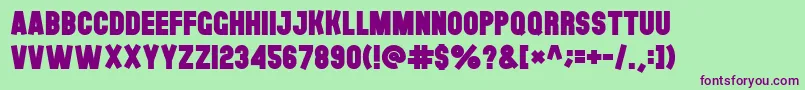 Theblackfont Font – Purple Fonts on Green Background