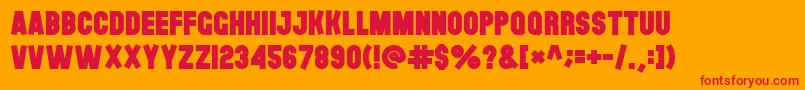 Theblackfont Font – Red Fonts on Orange Background