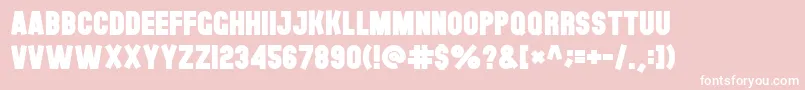 Theblackfont-fontti – valkoiset fontit vaaleanpunaisella taustalla
