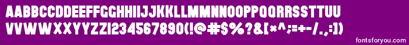 フォントTheblackfont – 紫の背景に白い文字