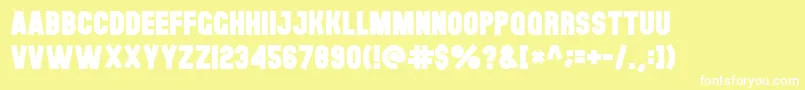 Theblackfont Font – White Fonts on Yellow Background
