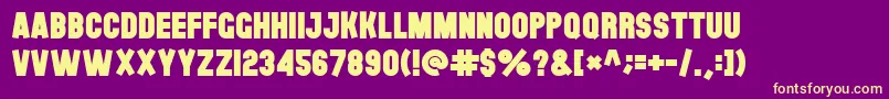 Theblackfont Font – Yellow Fonts on Purple Background